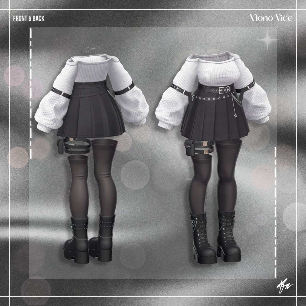 『12アバター対応』 Mono Vice 【3D衣装モデル】