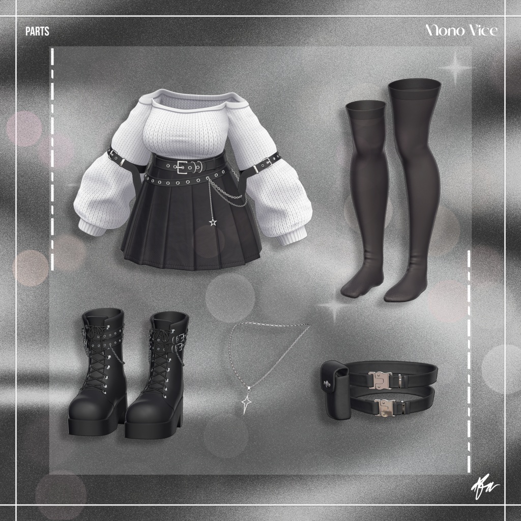 『12アバター対応』 Mono Vice 【3D衣装モデル】