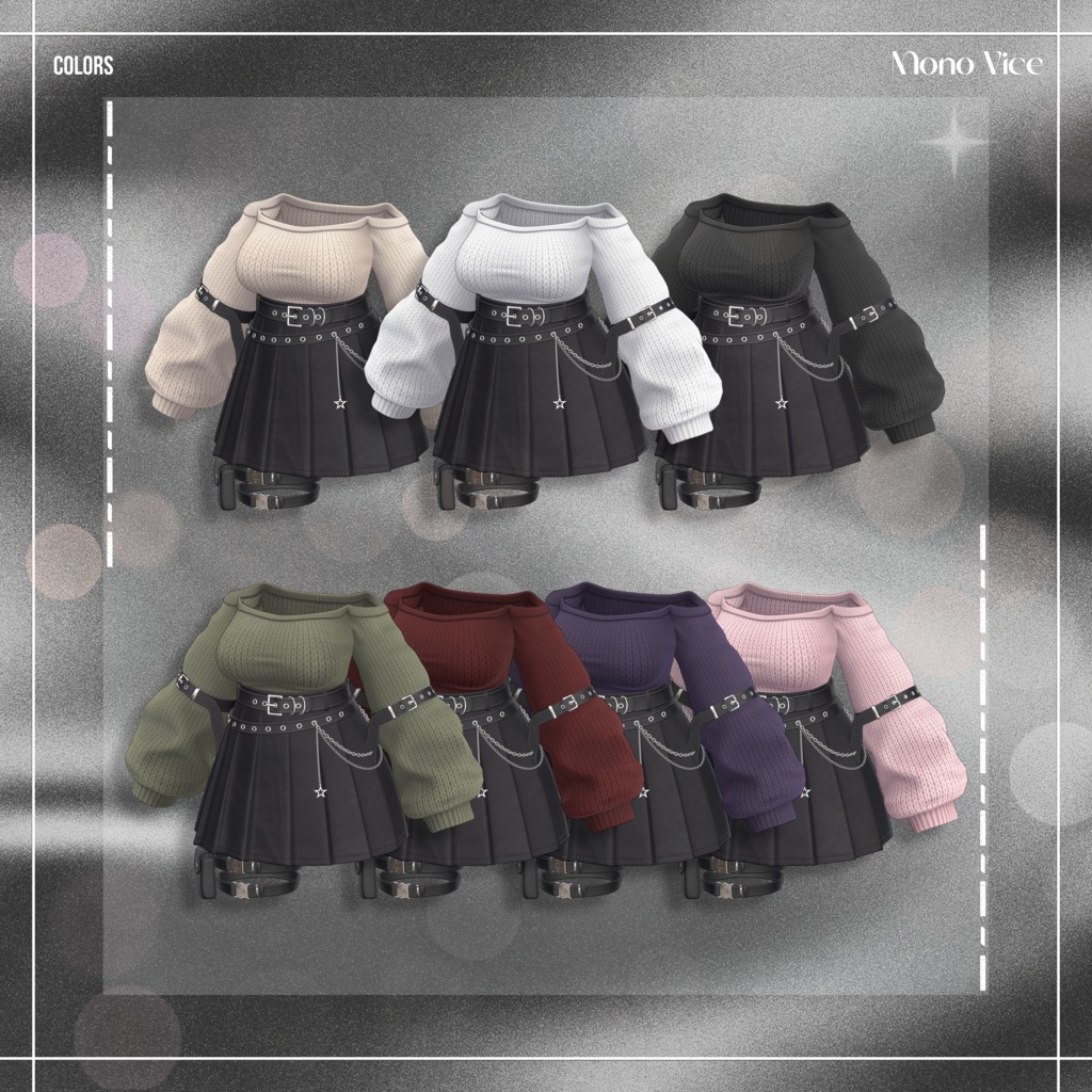 『12アバター対応』 Mono Vice 【3D衣装モデル】