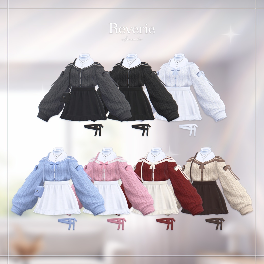 ✨Sale中✨『16アバター対応』 Reverie 【3D衣装モデル】