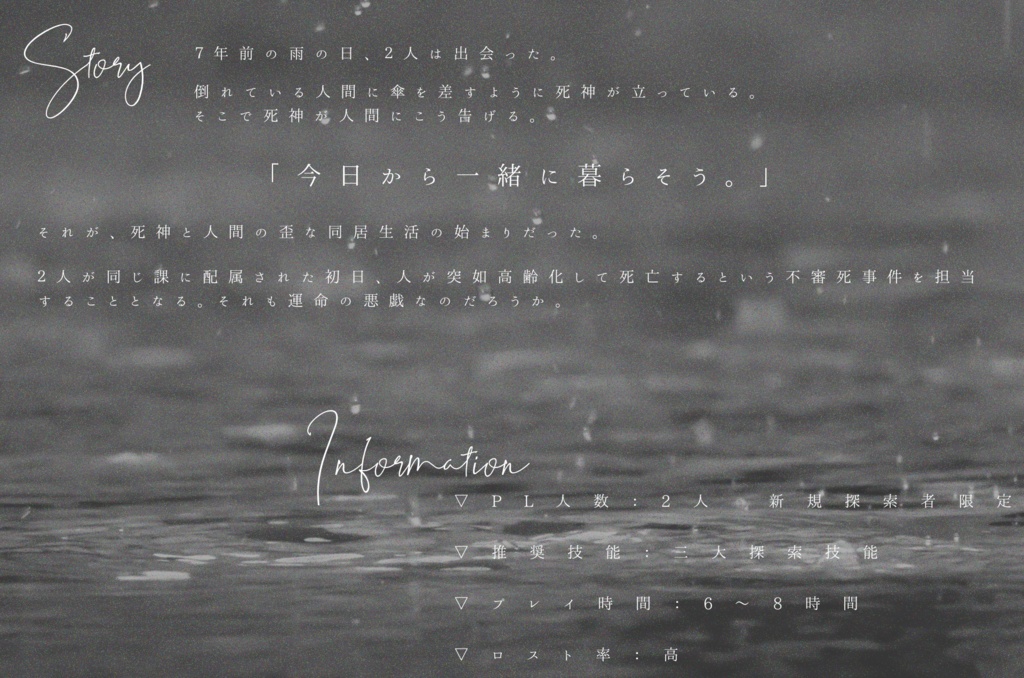 【CoC TRPG】死神が傘を差したその日から SPLL:E110013