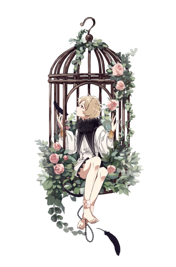 【箱庭少年】アクリルキーホルダー：鳥籠の少年