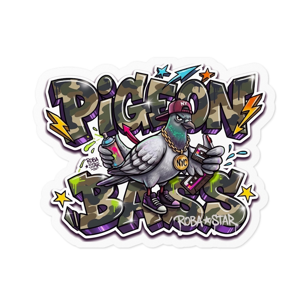 PIGEON BASS 迷彩 ステッカー