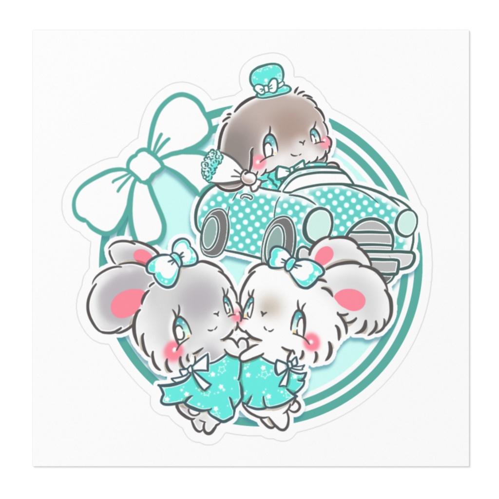 なかよし3ぴょんシール