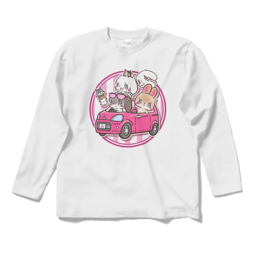車 うさぎ ロンT