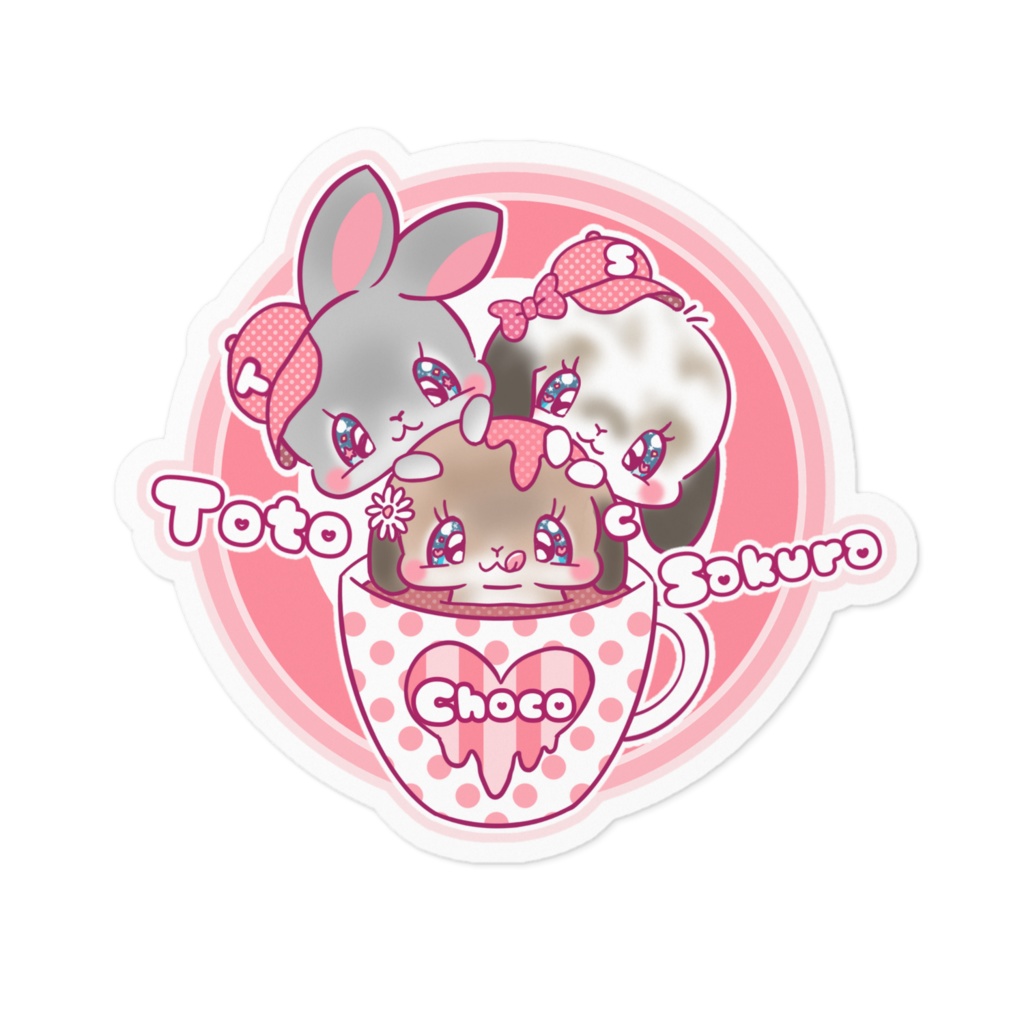 トト　サクラ　チョコ　ステッカー