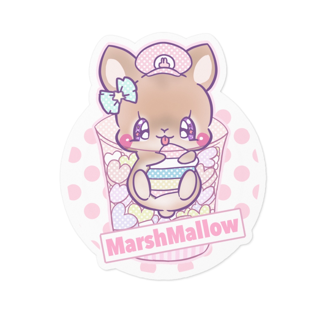 マシュマロ　ステッカー