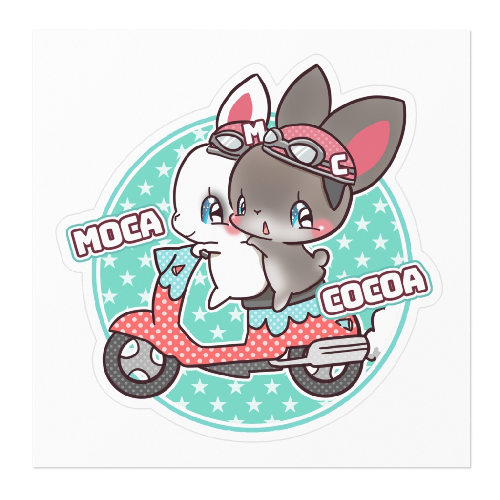 モカ ココア ステッカー