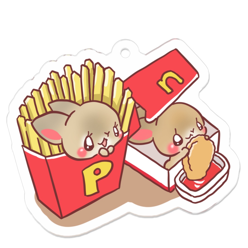 ポテト ナゲット キーホルダー