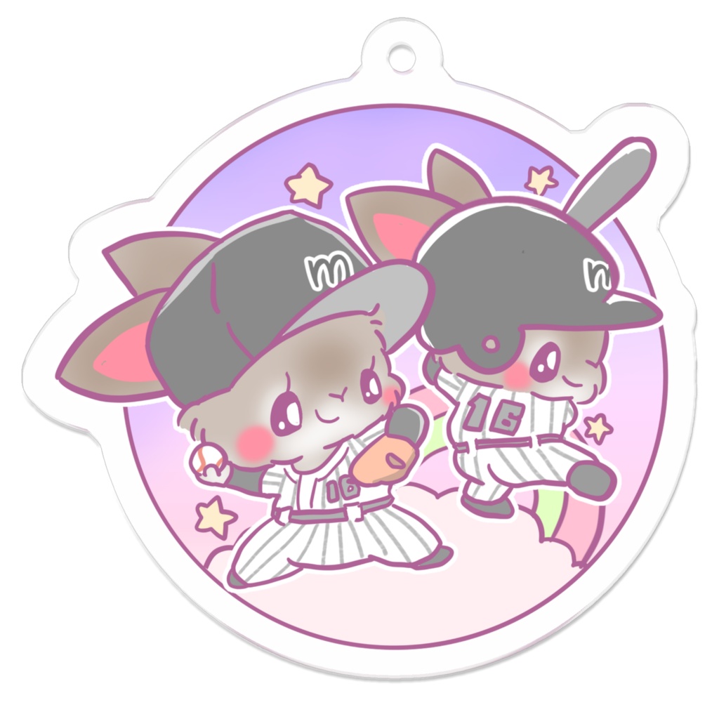 メロンくん野球 キーホルダー