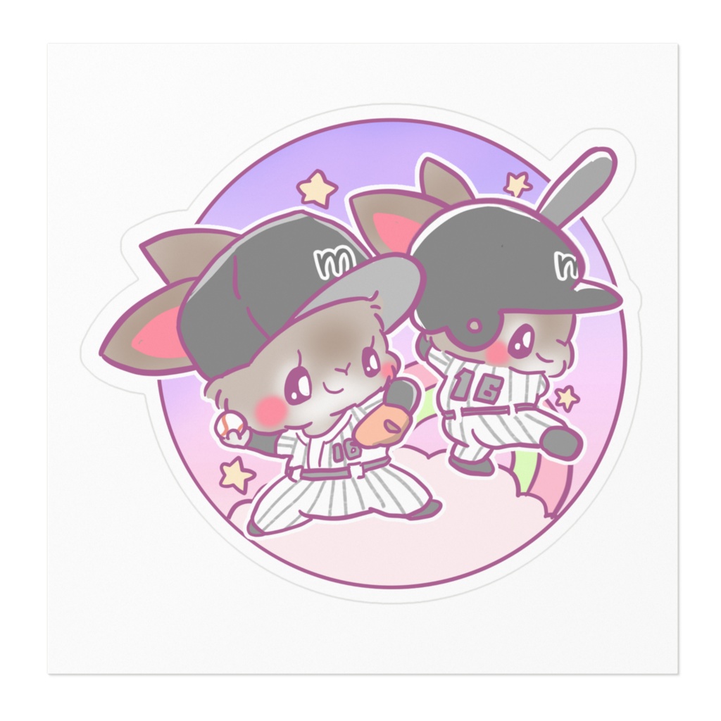 メロンくん野球 ステッカー