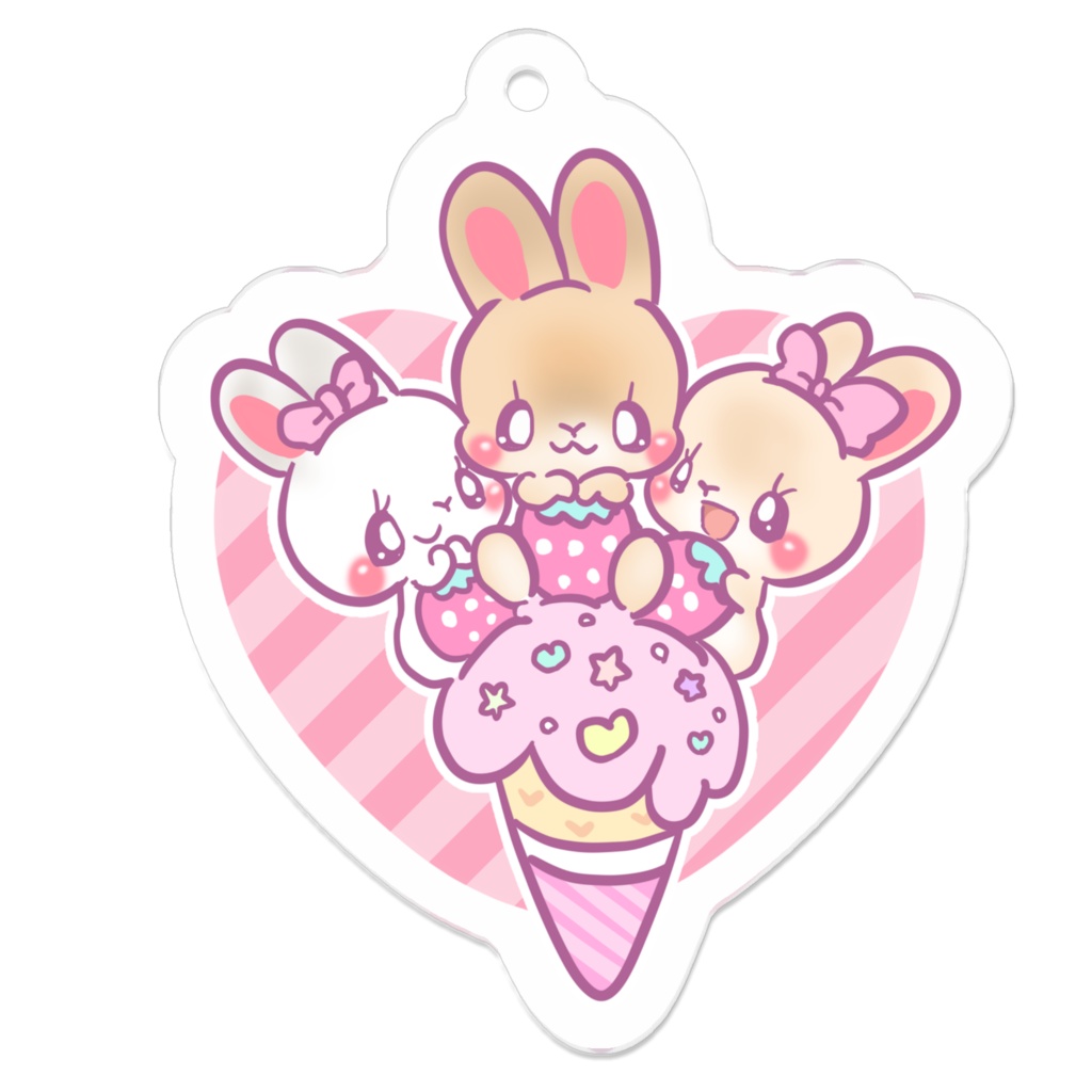 モカ ラテ いちご キーホルダー