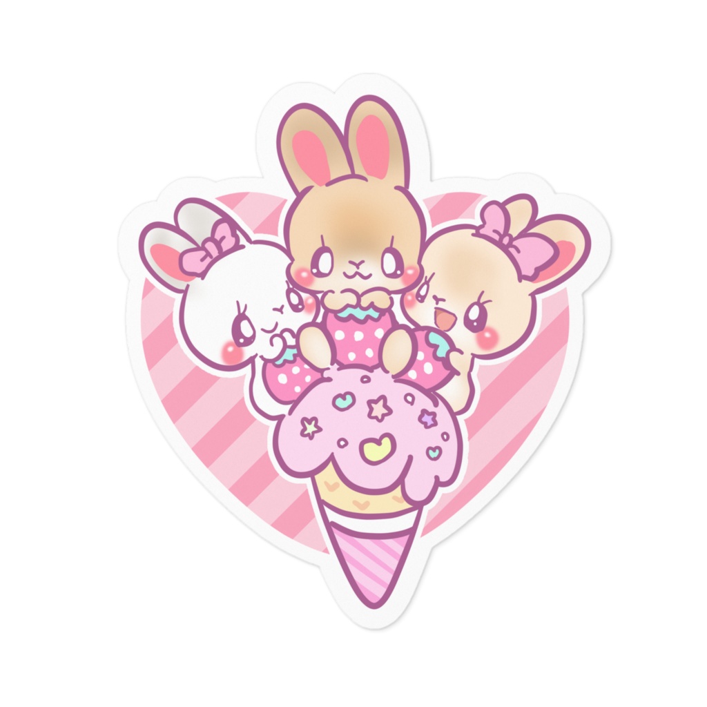 モカ ラテ いちご ステッカー