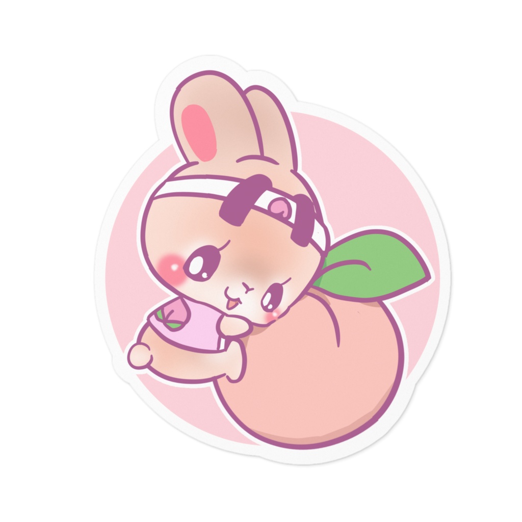 ももふく　ステッカー