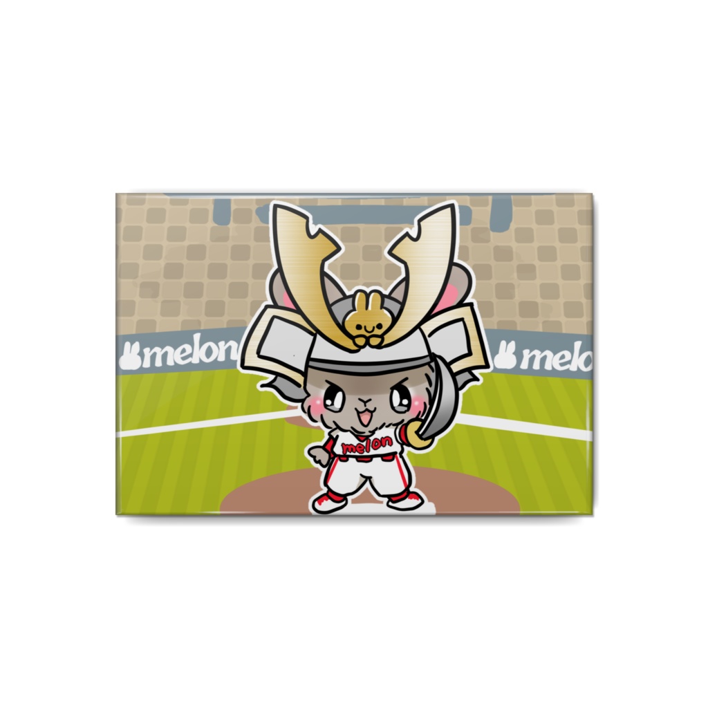 メロン　缶バッジ