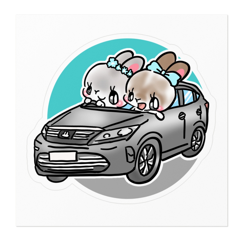 ぴーち らて ステッカー