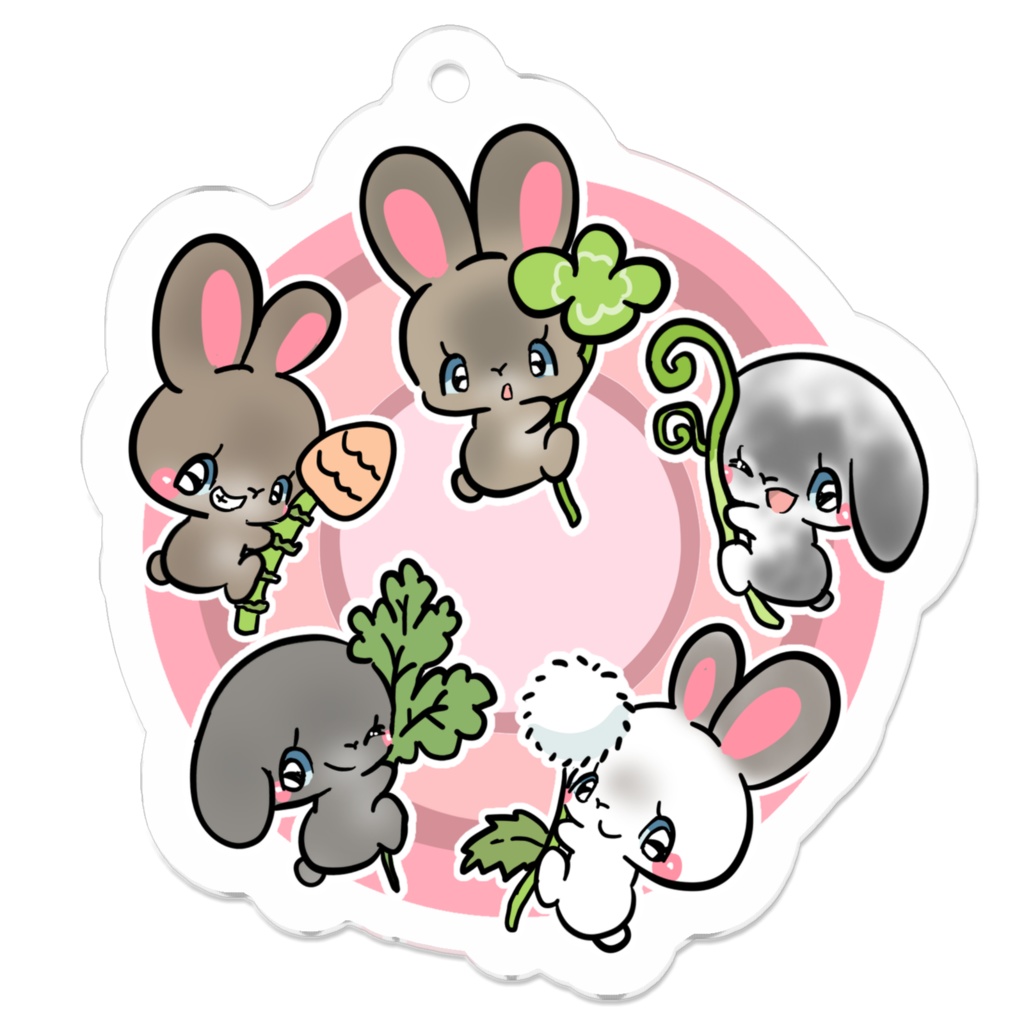 5うさ　キーホルダー