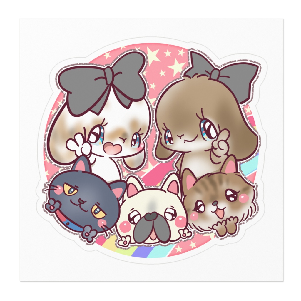 モカ ミント ステッカー