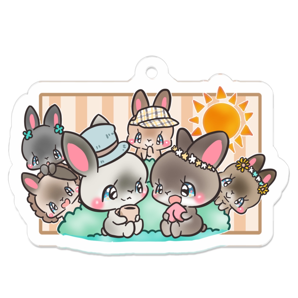 6うさ キーホルダー