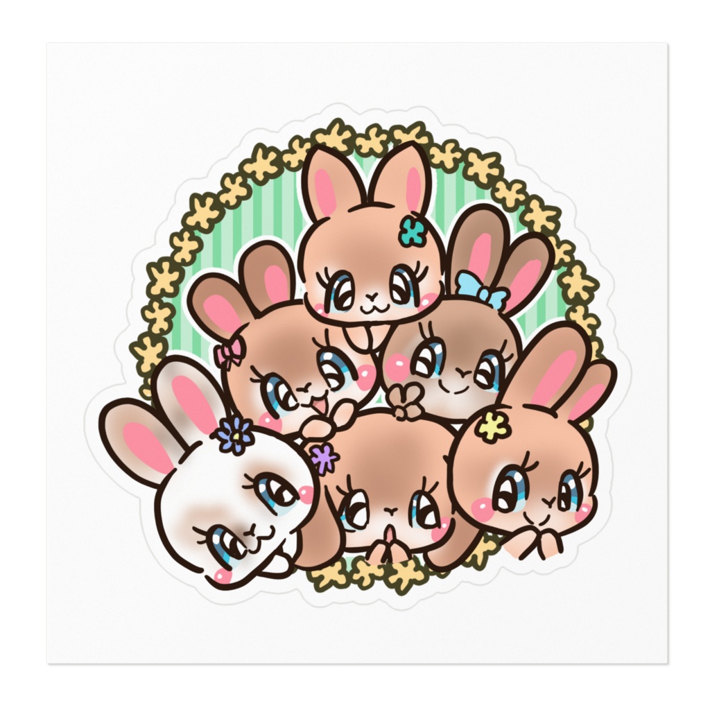うさぎちゃんたち ステッカー