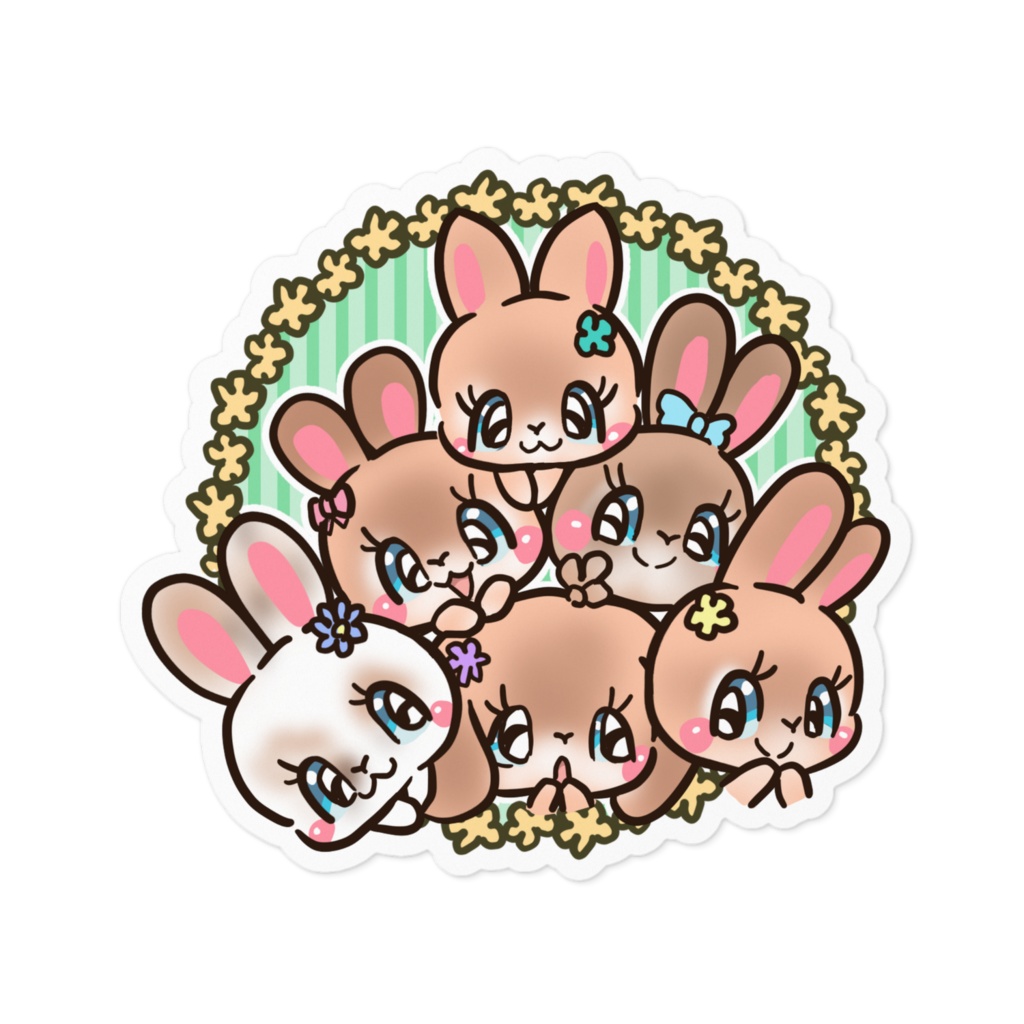 うさぎちゃんたち ステッカー