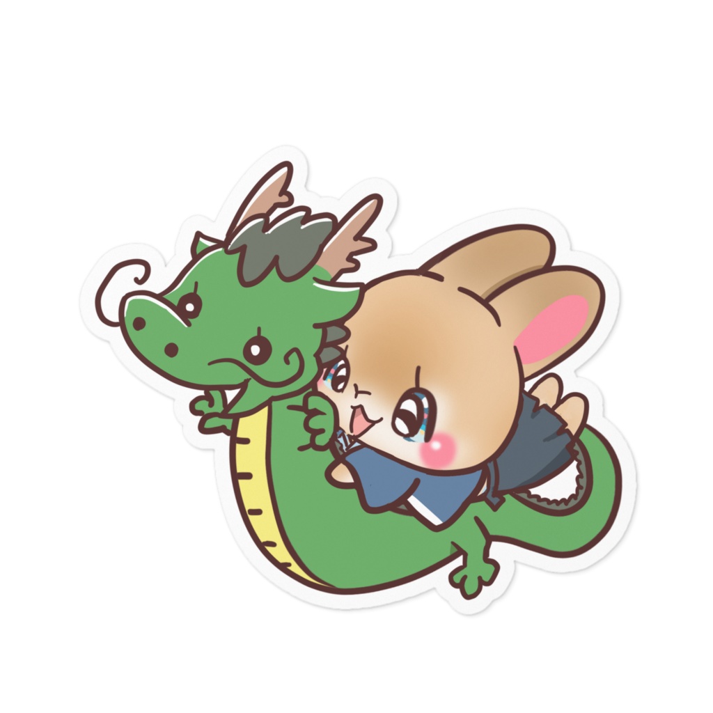 うさぎお正月ステッカー5