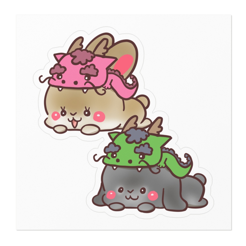 うさぎお正月ステッカー6