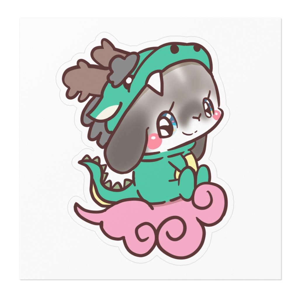 うさぎお正月ステッカー9