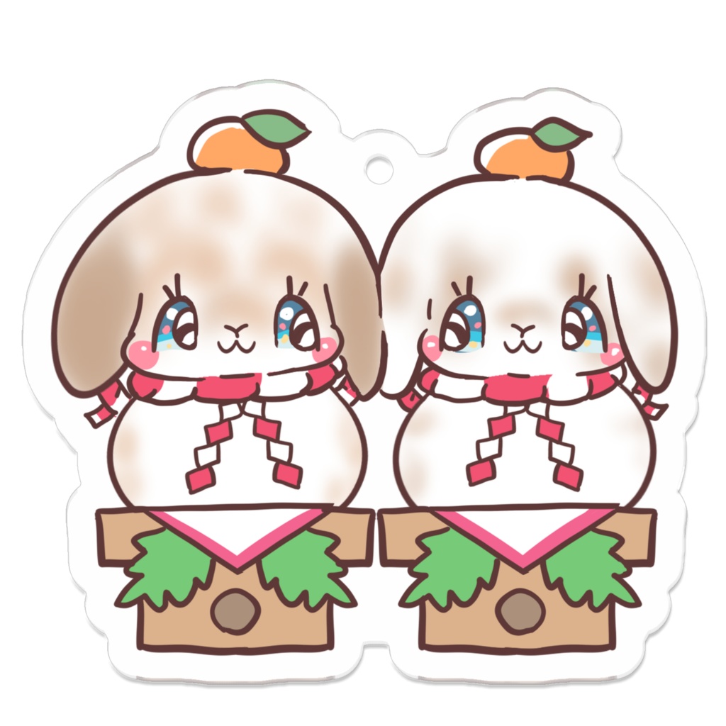 うさぎお正月キーホルダー14