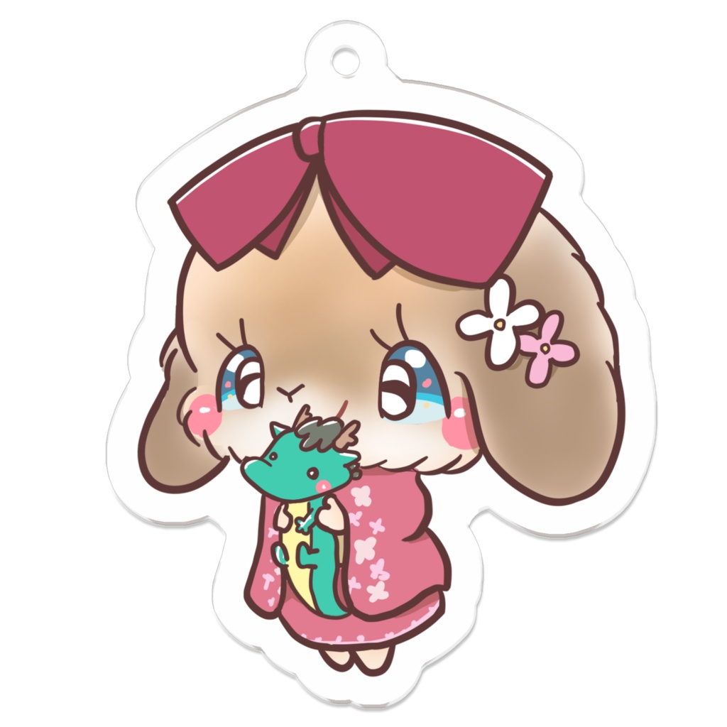 うさぎお正月キーホルダー16