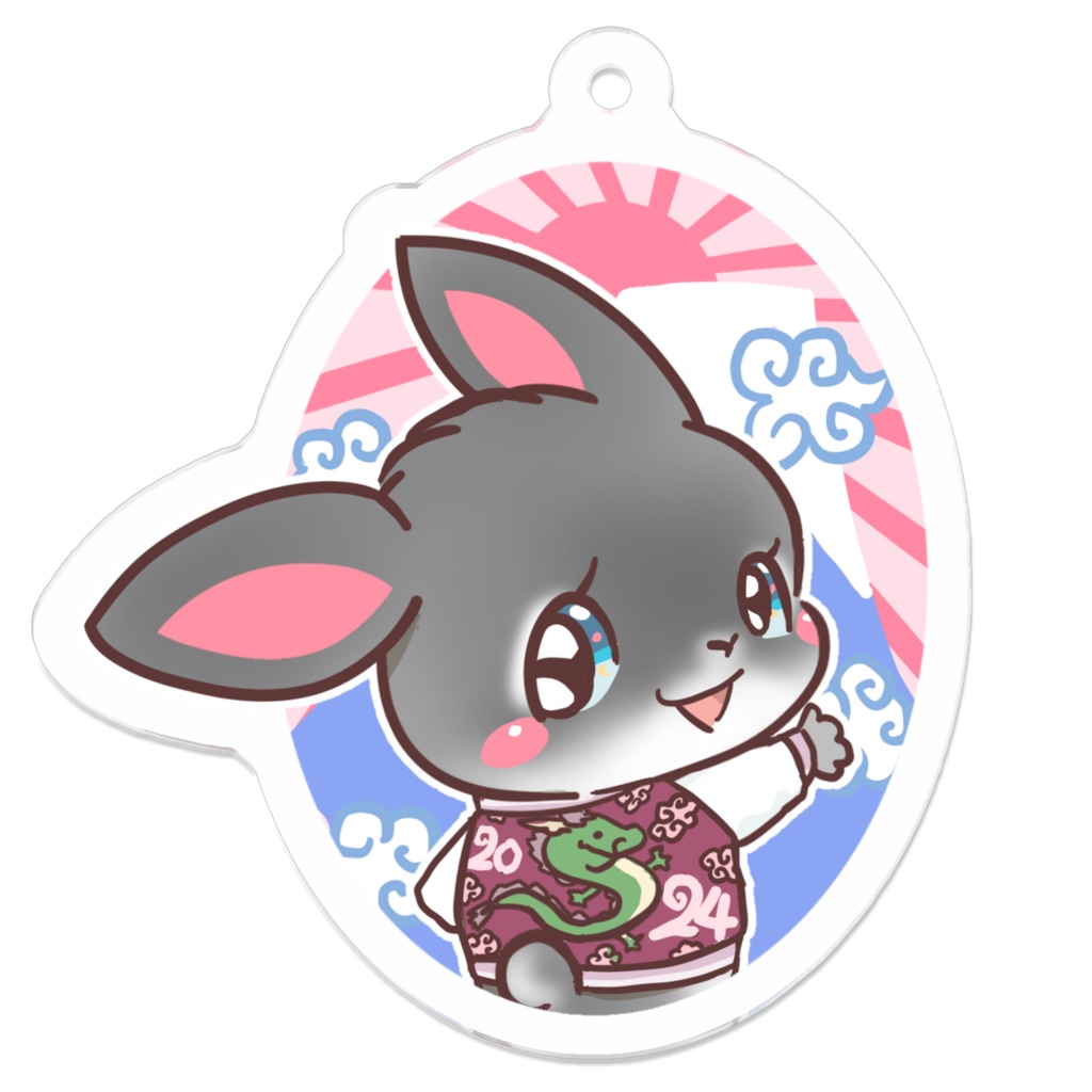 うさぎお正月キーホルダー20