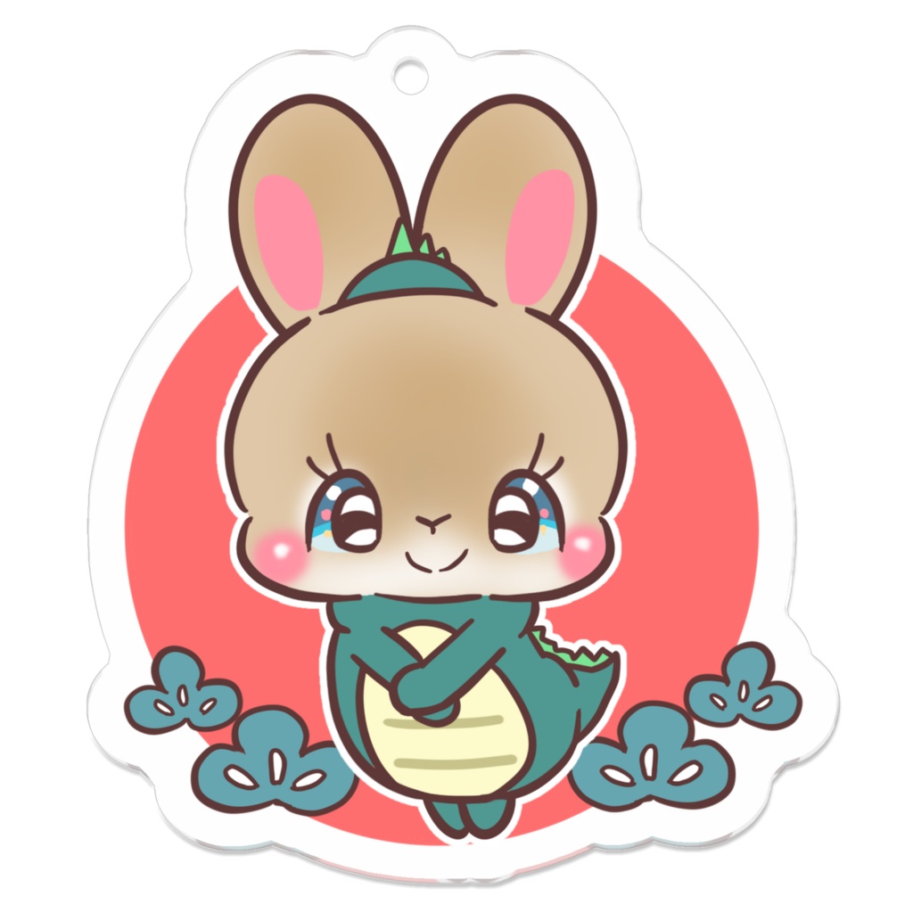 お正月うさぎキーホルダー23