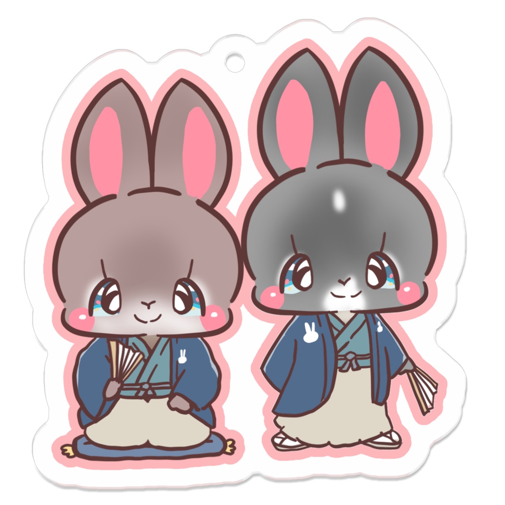 お正月うさぎキーホルダー24