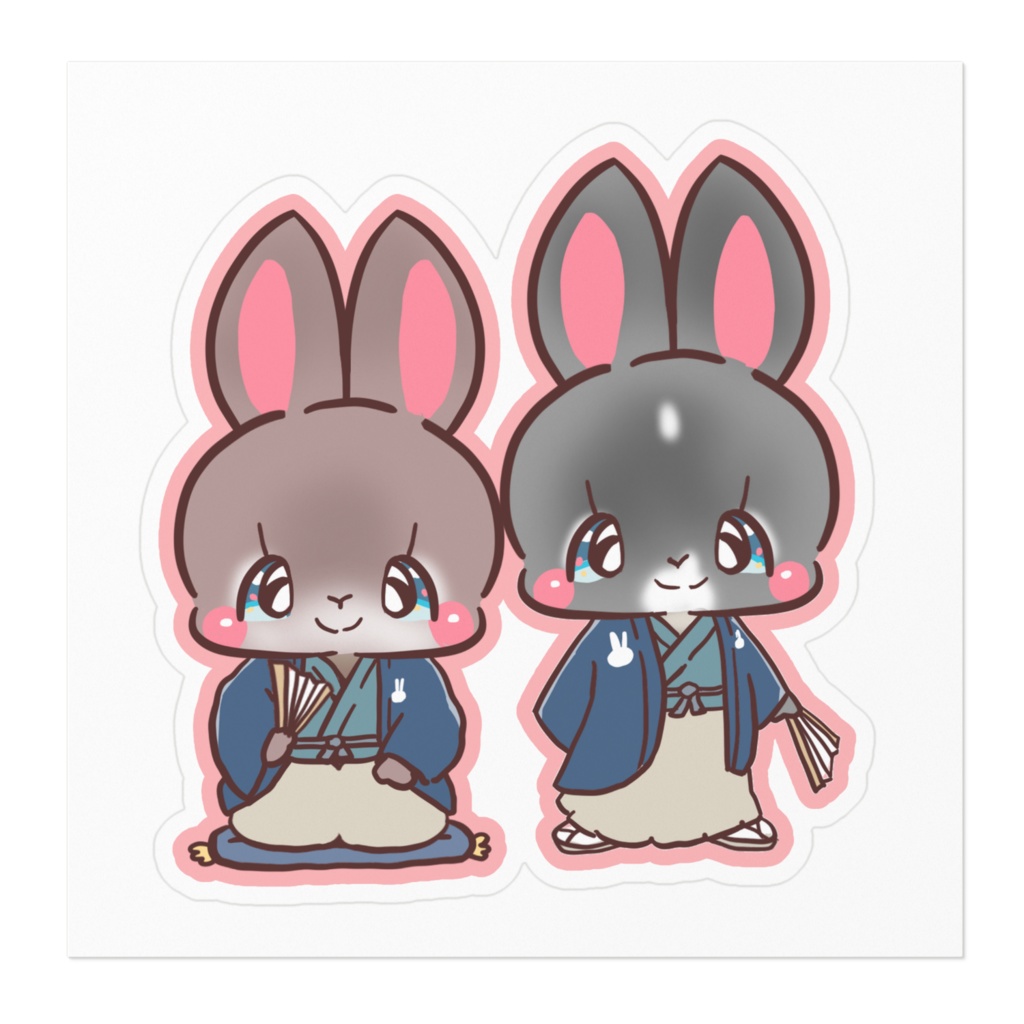 お正月うさぎステッカー24