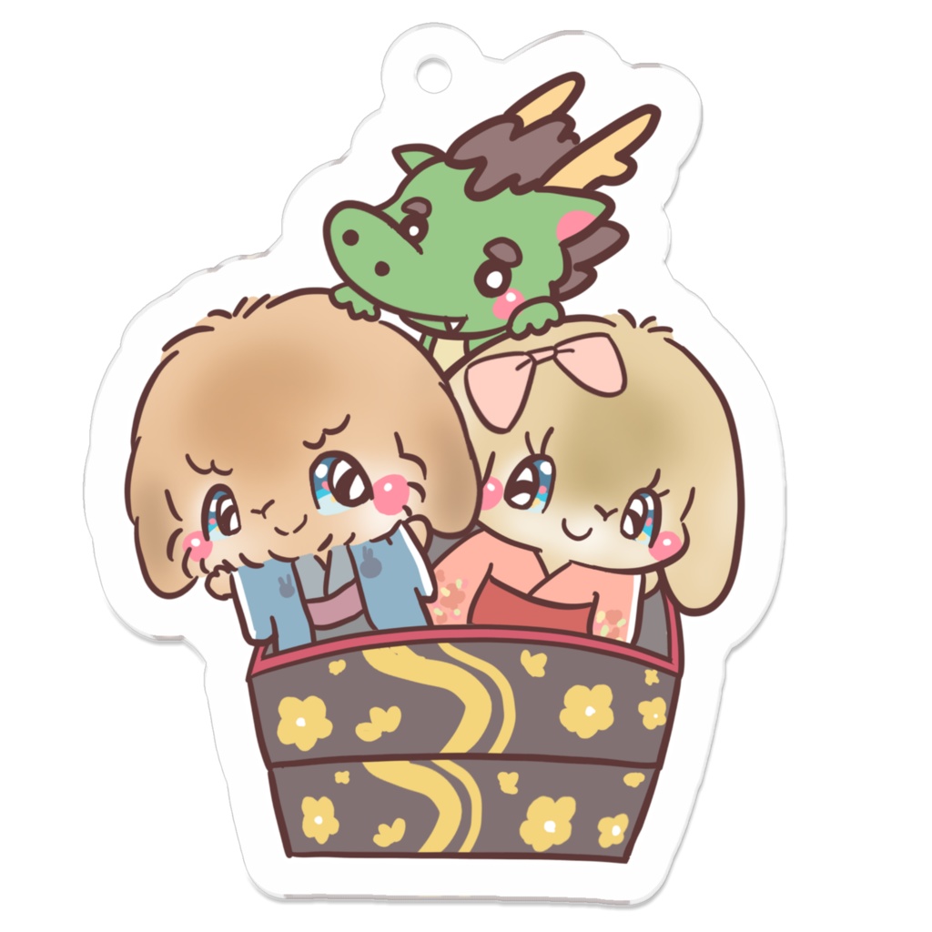 お正月うさぎキーホルダー27