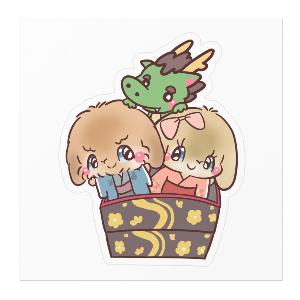 お正月うさぎステッカー27