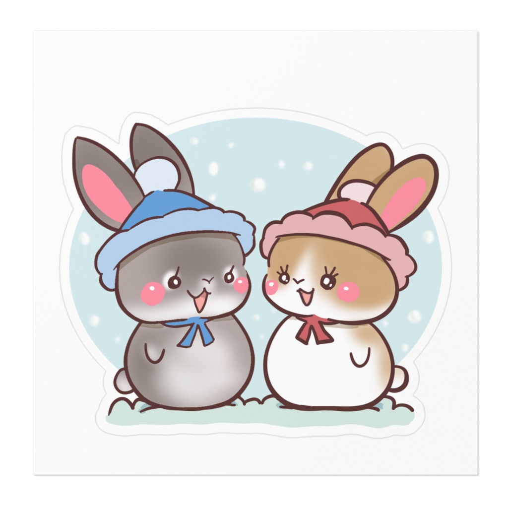 お正月うさぎステッカー30