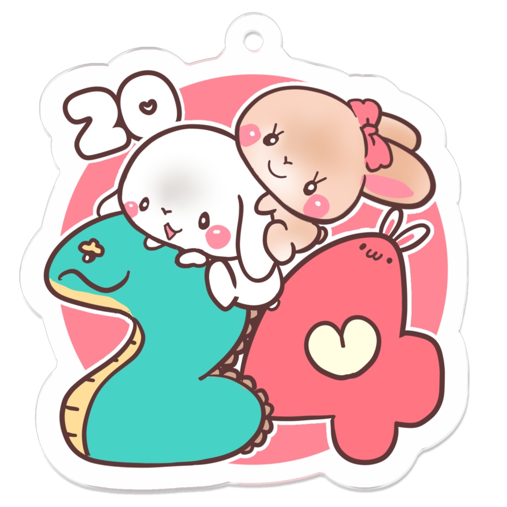 お正月うさぎキーホルダー31