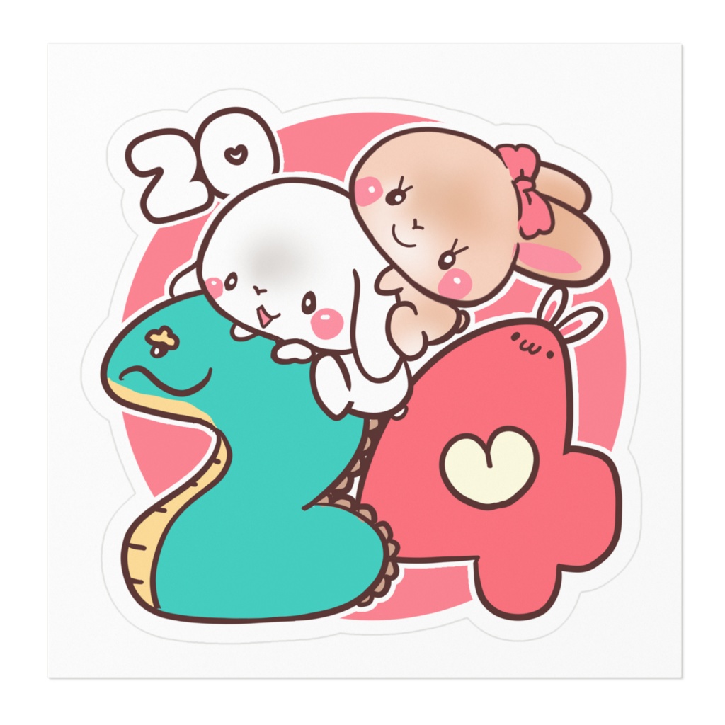 お正月うさぎステッカー31