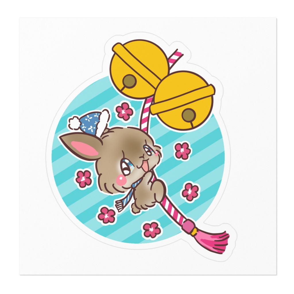 お正月うさぎステッカー35