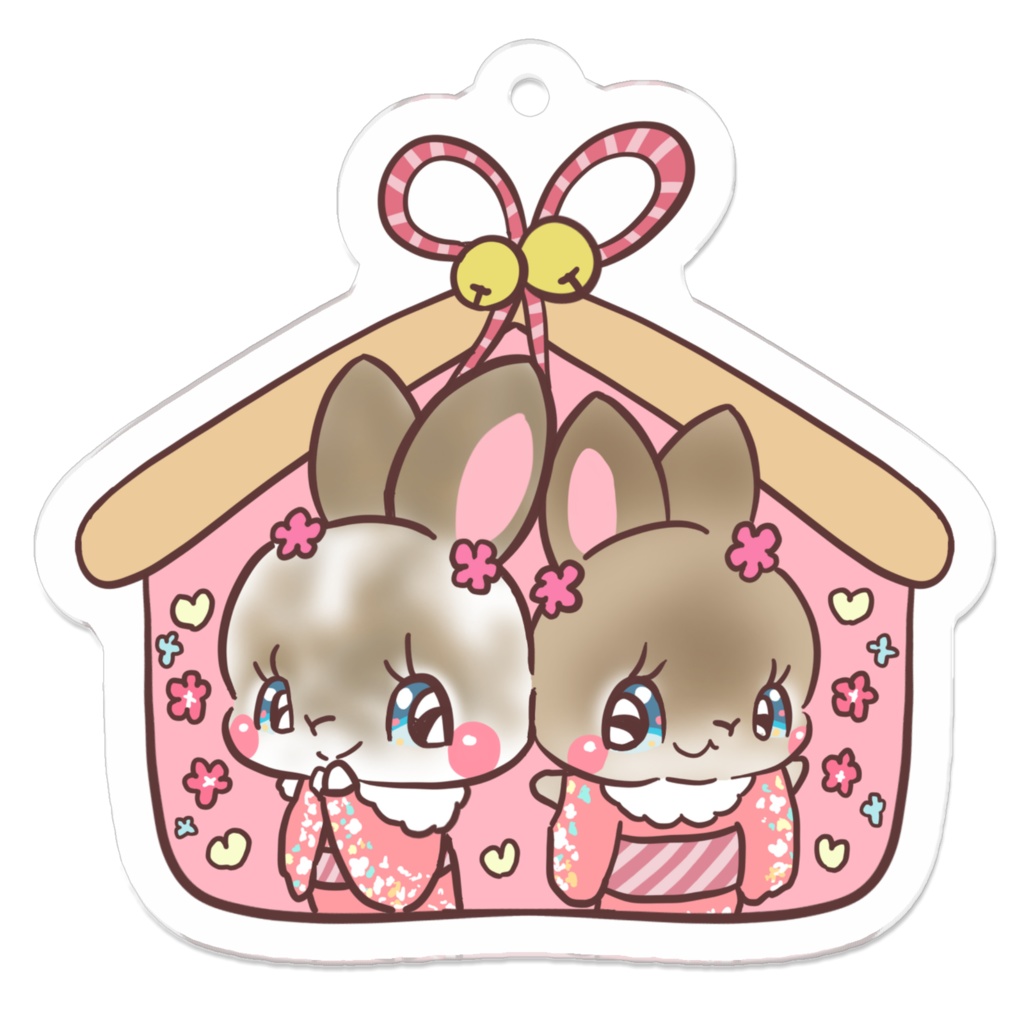 お正月うさぎキーホルダー37