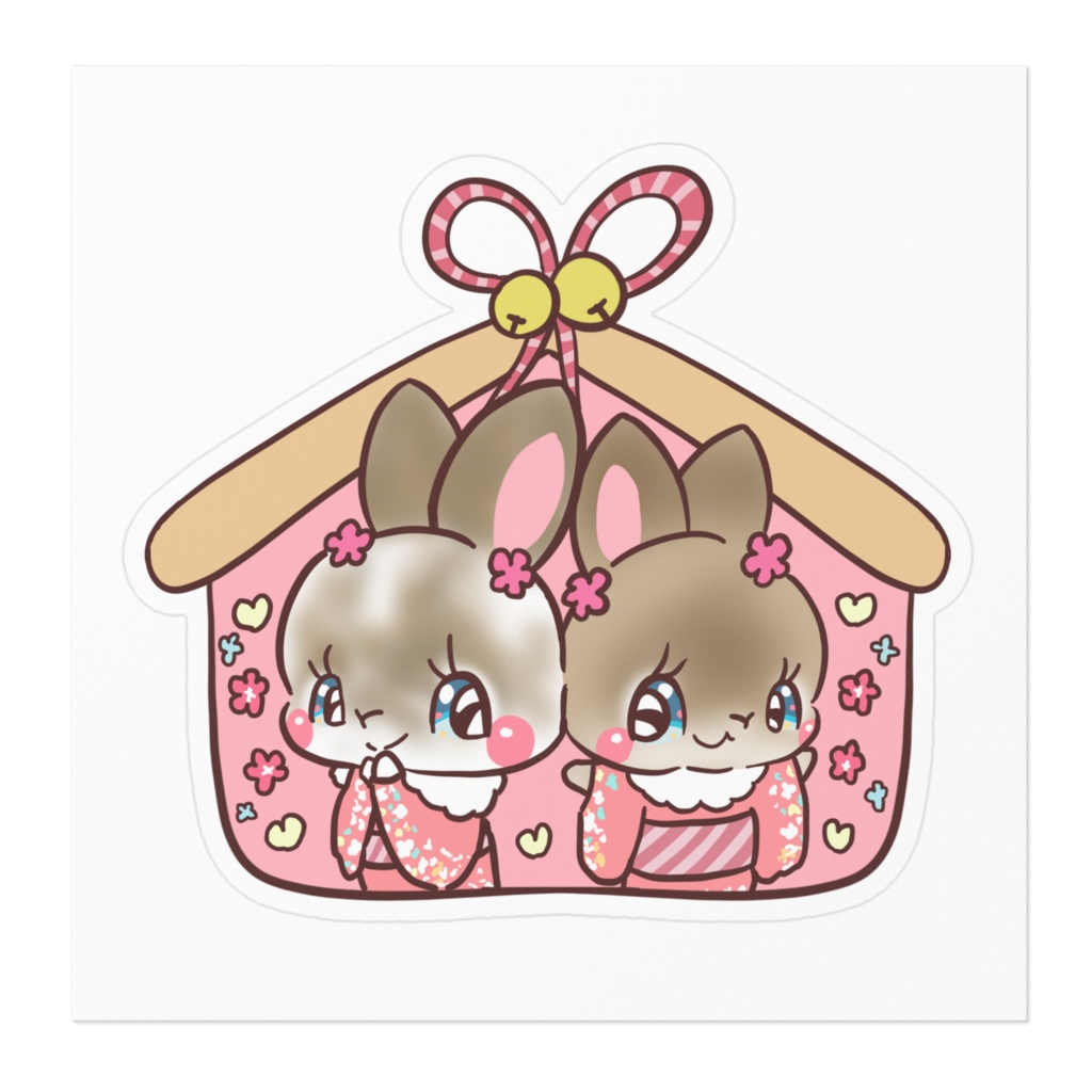 お正月うさぎステッカー37