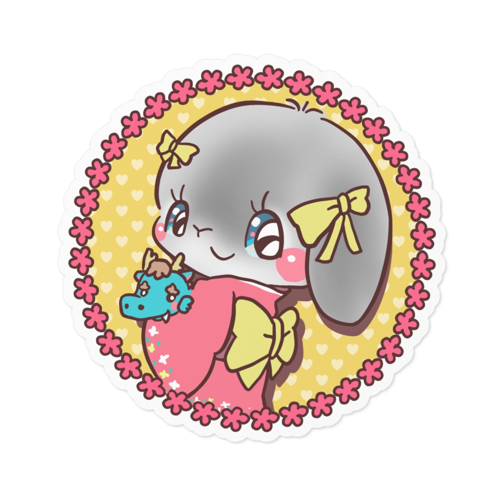 お正月うさぎステッカー38