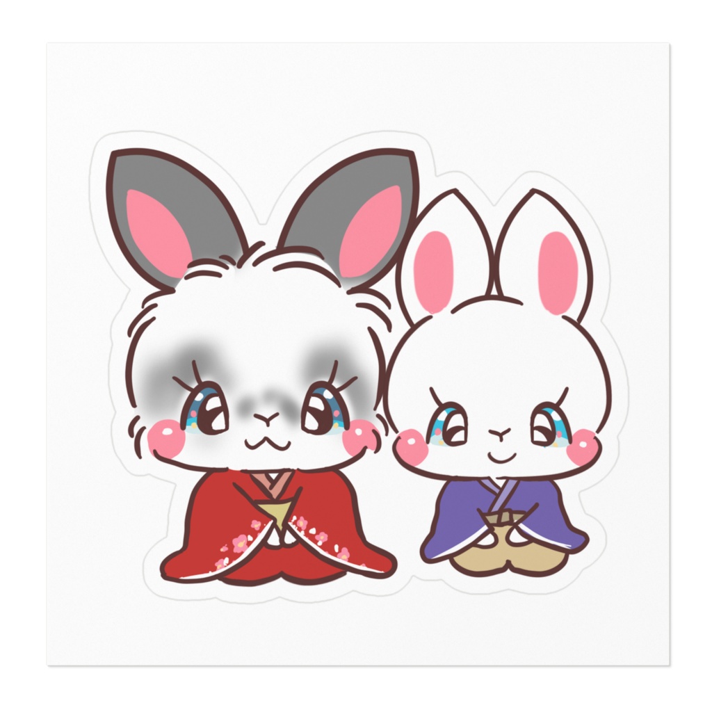 お正月うさぎステッカー42