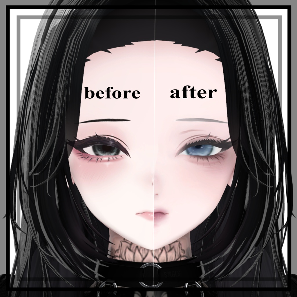 【しゅあん/Shuan 対応】DarkPlum Makeup&Eyes Texture 8collar