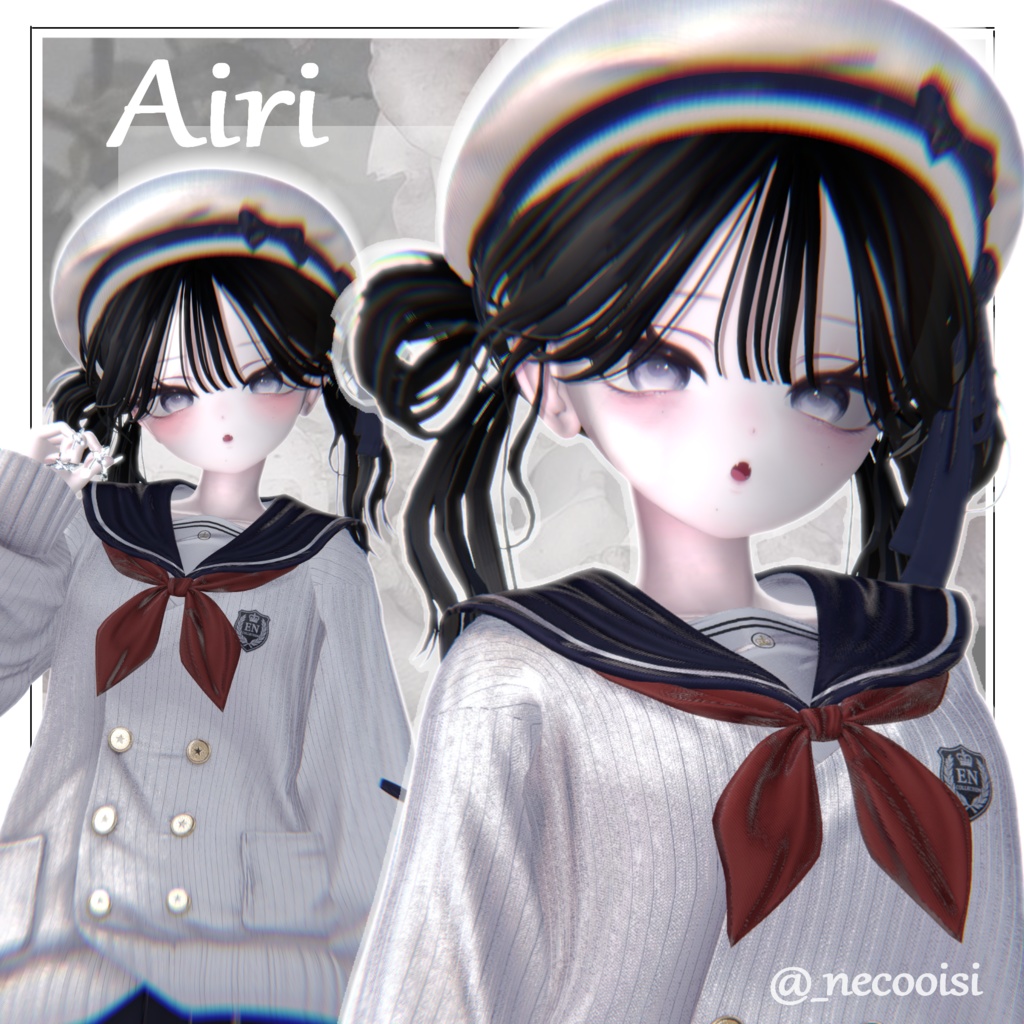 【12アバター対応】Velia twin Hair