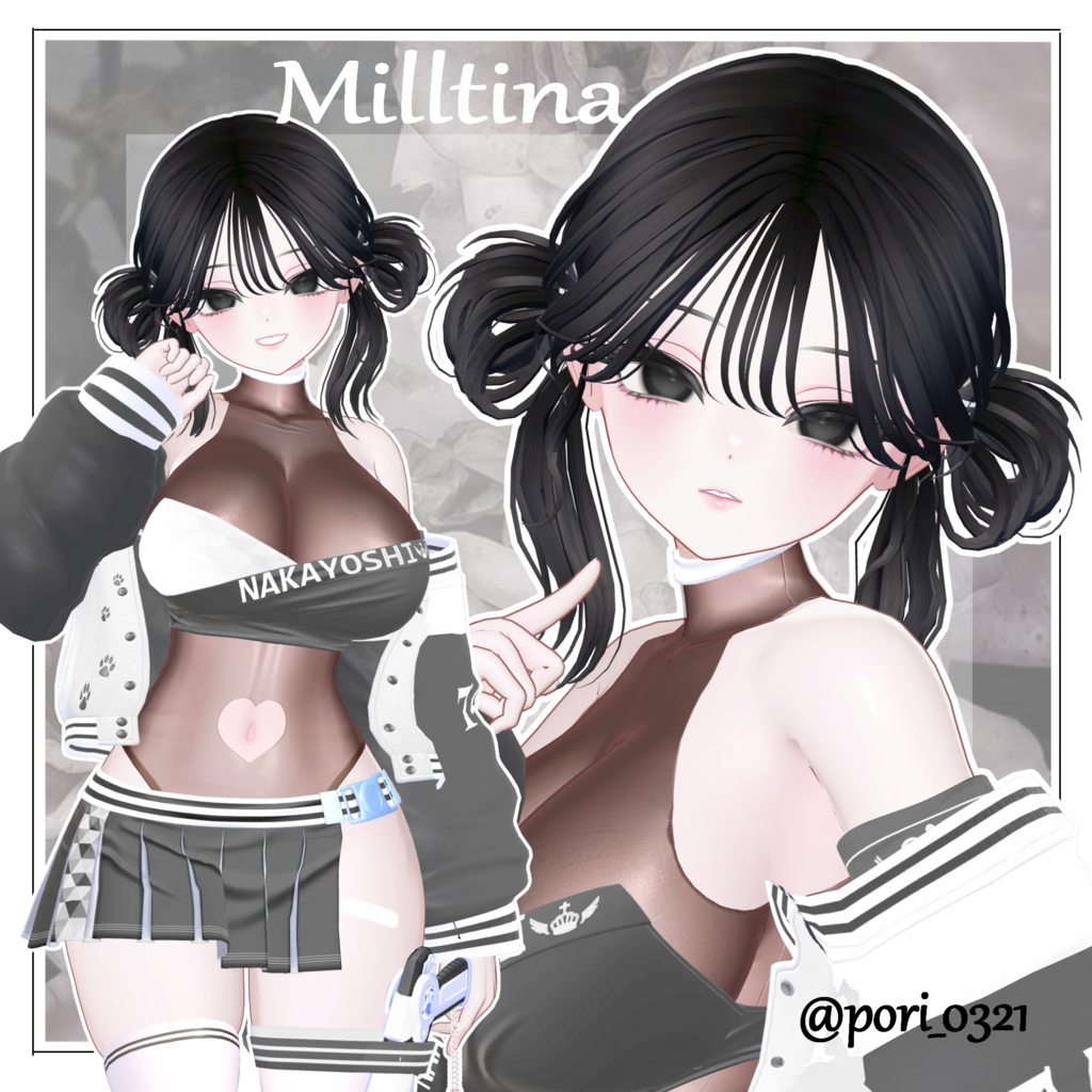 【12アバター対応】Velia twin Hair