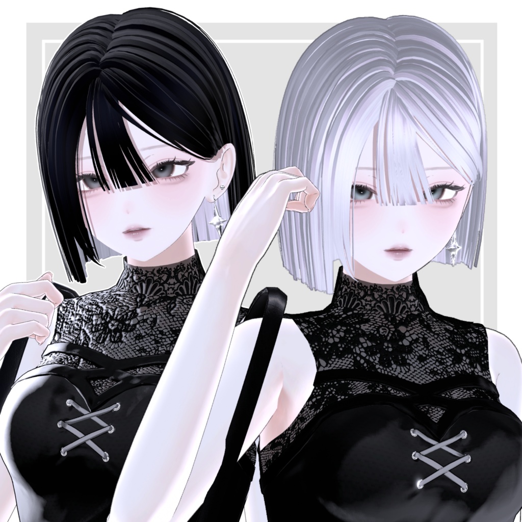 ♡SALE♡【11アバター対応】切りっぱなしぱっつんボブヘア