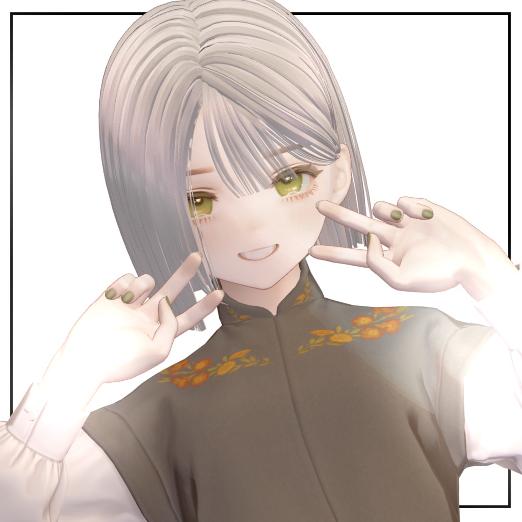 ♡update♡【12アバター対応】切りっぱなしぱっつんボブヘア