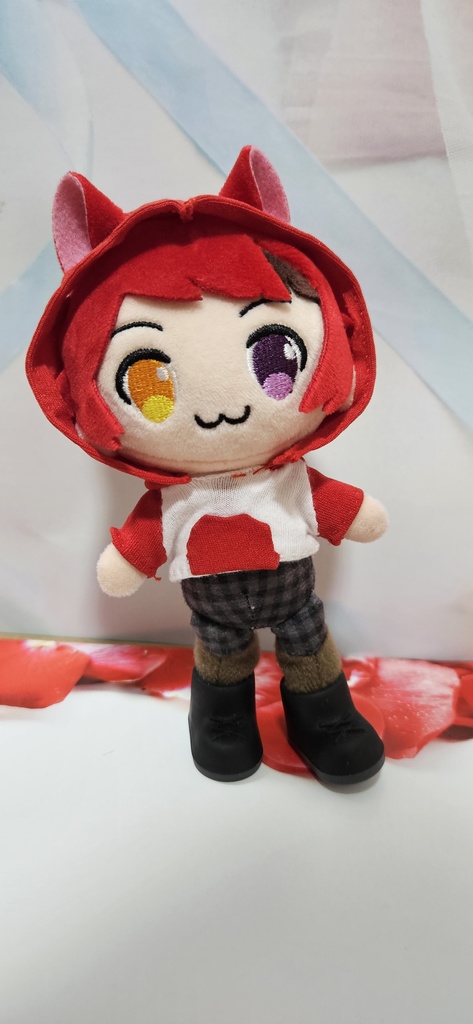 ブロックパーカー　赤